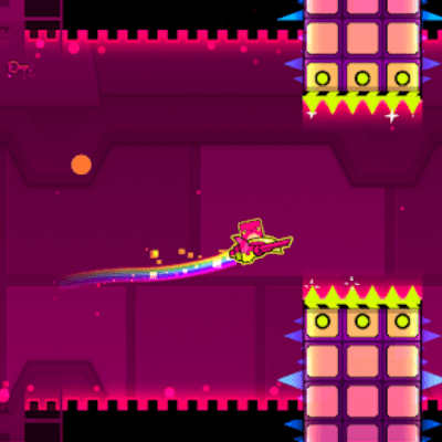 Geometry Dash on PC Monitor