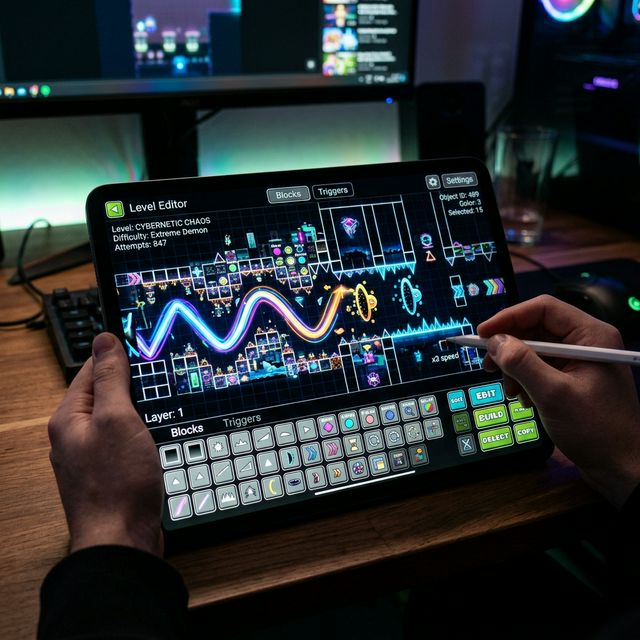 Reviewing trigger density and layer optimization in the GD Editor.